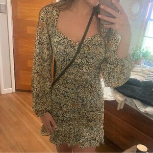 Astr Floral Long Sleeve Dress